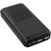Išorinė baterija POWER BANK Platinet SOLAR 10000mAh (2xUSB; 1xUSB-C; 3A) juoda