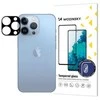 9H Apsauginis stiklas telefono kamerai Apple iPhone 15 Wozinsky Full Camera Glass - juodas