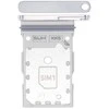 SIM kortelės laikiklis Samsung S908 S22 Ultra Dual Phantom Baltas originalus (service pack)