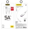 USB kabelis Dudao (L2) lightning 1m (5A) baltas