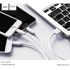 HOCO 3IN1 LIGHTNING / USB TYP-C / MICRO USB Baltas CABLE