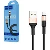 USB kabelis Hoco X26 Lightning 1.0m juodas-auksinis