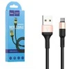 USB kabelis Hoco X26 Type-C 1.0m juodas-auksinis