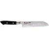 KASUMI Kaltas japoniškas Santoku peilis, ilgis 18 cm, kalamas plienas VG-10 HM