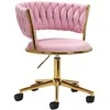 Activeshop Biuro kėdė su ratukais 4Rico QS-GW01G Velvet Rožinė
