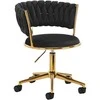 Activeshop Biuro kėdė su ratukais 4Rico QS-GW01G Velvet Juodas