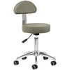 Activeshop Kosmetologinė meistro kėdutė STOOL BEAUTY BACKREST ROUND Pilkas