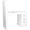 Activeshop Manikiūro stalas su dulkių surinkėju COSMETIC DESK LEFT SHELF Baltas