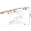 Activeshop Kosmetologinis krėslas AZZURRO 870 PEDI ELECTRIC 3 MOTOR Cappuccino