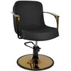 Activeshop Kirpyklos kėdė GABBIANO PROFESSIONAL HAIRDRESSING CHAIR BOLONIA GOLD Juodas