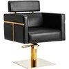 Activeshop Kirpyklos kėdė GABBIANO PROFESSIONAL HAIRDRESSING CHAIR TOLEDO GOLD Juodas