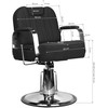Activeshop Kirpyklos kėdė HAIRDRESSING CHAIR BARBER RUFO Juodas