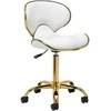 Activeshop Kosmetologinė meistro kėdutė Gabbiano Q-4599G Gold Baltas