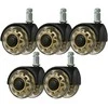 Activeshop „Roll Speed Duo“ stumiami taburetės ratukai, 5 vnt. rinkinys