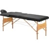 Activeshop Sulankstomas medinis masažo stalas Balance Lux 2 segmentų 190×70 cm juodas
