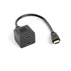 LANBERG AD-0019-BK adapter HDMI-AM->HDMI-AF x2 splitter 20cm