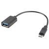 LANBERG adapter micro USB M USB-A F 2.0 0.15m OTG juodas