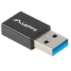 LANBERG AD-UC-UA-01 adapteris USB TYPE-C F -AM 3.1 Juodas