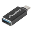 LANBERG AD-UC-UA-02 adapter USB TYPE-C M -AF 3.1 Juodas