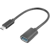 LANBERG AD-UC-UA-04 adapteris USB TYPE-C M - USB Type-A F 15cm Juodas