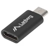 LANBERG AD-UC-UM-01 adapteris USB TYPE-C F -MICRO-B M 2.0 Juodas