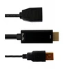 AV adapteris Techly HDMI - DisplayPort + USB - A juoda (ICOC HDMI-DP12A)