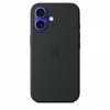 Apple iPhone 16 Silikoninis dėklas with MagSafe - Black
