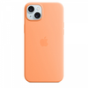 Apple iPhone 15 Plus Silikoninis dėklas with MagSafe - Oranžinis Sorbet