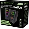 Kompiuterio kolonėlės Garsiakalbis - Esperanza BAILA Laidinis 6W 160-20000Hz 1.2m Juodas