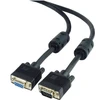 GEMBIRD CC-PPVGAX-6B Gembird Premium VGA-Ext. HD15m/HD15f dvigubai ekranuotas su 2 feritu, 6ft cbl, juodas