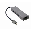 GEMBIRD A-CMU3-LAN-01 USB-C Gigabit tinklo adapteris su 3 prievadų USB 3.1 šakotuvu