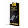 GEMBIRD A-CM-COMBO3-02 Multi Port Adapteris USB type C 3in1 USB port + HDMI + PD sidabrinis