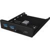ICYBOX IB-HUB1417-i3 Icy Box 3x prievadas USB 3.0 Hub (2x USB 3.0, 1x USB Type-C), miniSD / SD kortelių skaitytuvas