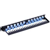 Techly 367836 Patch Panel 24x Keystone RJ45 Cat6a UTP, 1U, kampiniai prievadai