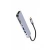 USB Hub - iBox IUH3SL4K 5000 Mbit/s USB Type-C, USB Type-A, HDMI, Sidabrinis