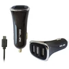 Beline Ład. sam. 3xUSB + microUSB 4A juodos spalvos