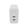 mophie sieninis adapteris USB-C PD DUAL 67W GAN EU (2xUSBC) Baltas