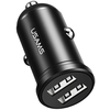 USAMS automobilinis įkroviklis 2xUSB 2.4A Mini juodas CC114TC01 (US-CC114)