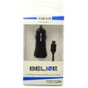 Beline automobilinis įkroviklis 2xUSB + microUSB 2,1A juodos spalvos