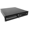 Intellinet 715829 2U stalčius 19" stelažų spintelėms, Rakinama, 466mm, Juoda