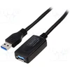 Assmann Electronic Cable DIGITUS DA-73104 (USB M - USB F, 5m, juodos spalvos)