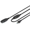 Assmann Electronic DIGITUS prailginimo kabelis USB 3.0 SuperSpeed Type USB A/AM/F aktyvus juodas 20m