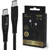 Extralink Smart Life Braided 100W USB Type-C į Type-C 480 Mbps, 20V 5A 2m juoda