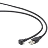 Gembird Cablexpert USB A - MicroUSB B, 1,8 m kampinis mikro-USB laidas, USB A, Micro-USB B, 1,8 m, Juodas