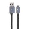 GEMBIRD CCB-mUSB2B-AMBM-6 Gembird cotton braided micro USB cable 2.0 AM-MBM5P 1.8M, metal connectors,juodas