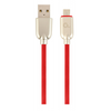 GEMBIRD CC-USB2R-AMmBM-2M-R Gembird Premium guminis Micro-USB įkrovimo ir duomenų kabelis, 2m, raudonas