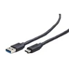 Laidas GEMBIRD USB 3.0 type C(AM/CM) 0.1m, juodas