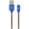 GEMBIRD CC-USB2J-AMCM-2M-BL Gembird Premium džinsai (džinsiniai) Type-C USB laidas su metalinėmis jungtimis, 2m, mėlynas