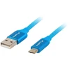 LANBERG CA-USBM-20CU-0010-BL laidas Premium Quick Charge 3.0 USB Micro-B M ->A M 1M Mėlyna