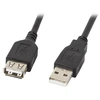 LANBERG CA-USBE-10CC-0007-BK extension cable USB 2.0 AM-AF 70cm juodas